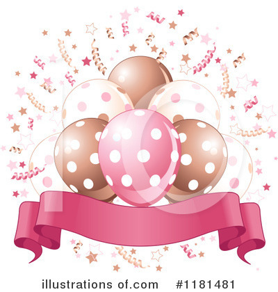 Royalty-Free (RF) Party Balloons Clipart Illustration by Pushkin - Stock Sample #1181481