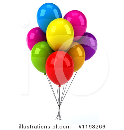 Royalty-Free (RF) Party Balloons Clipart Illustration by Julos - Stock Sample #1193266