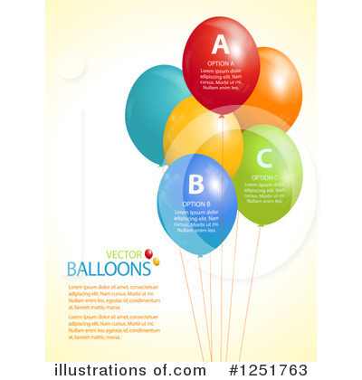 Royalty-Free (RF) Party Balloons Clipart Illustration by elaineitalia - Stock Sample #1251763