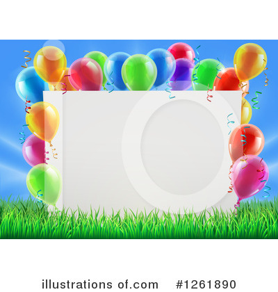 Party Balloons Clipart #1261890 by AtStockIllustration