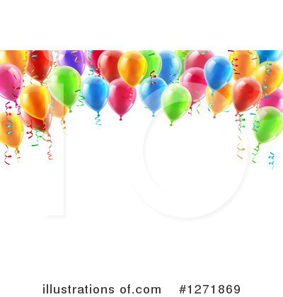 Party Balloons Clipart #1271869 by AtStockIllustration