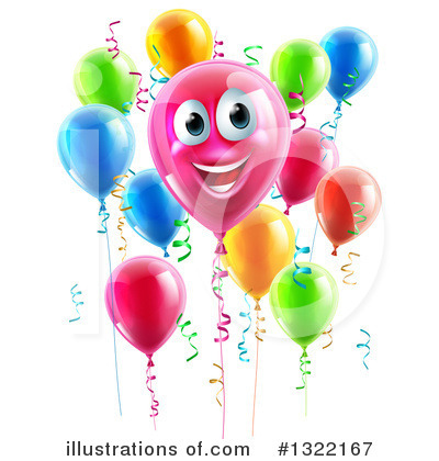 Party Balloons Clipart #1322167 by AtStockIllustration