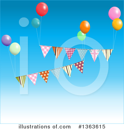Royalty-Free (RF) Party Balloons Clipart Illustration by elaineitalia - Stock Sample #1363615