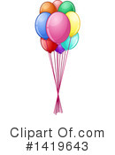 Party Balloons Clipart #1419643 by Liron Peer