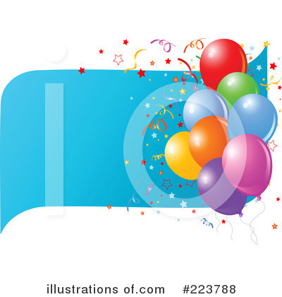 Royalty-Free (RF) Party Balloons Clipart Illustration by Pushkin - Stock Sample #223788