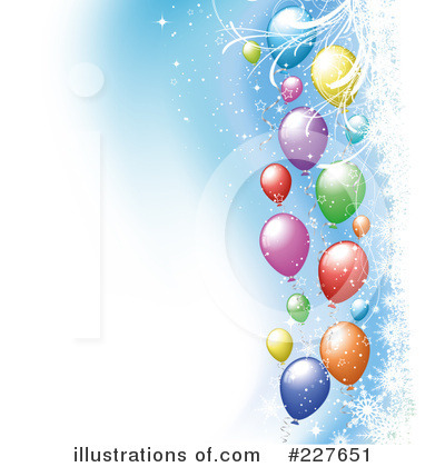 Royalty-Free (RF) Party Balloons Clipart Illustration by KJ Pargeter - Stock Sample #227651