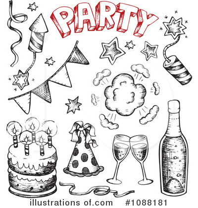 Royalty-Free (RF) Party Clipart Illustration by visekart - Stock Sample #1088181