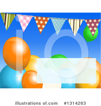 Party Balloons Clipart #1314263 by elaineitalia