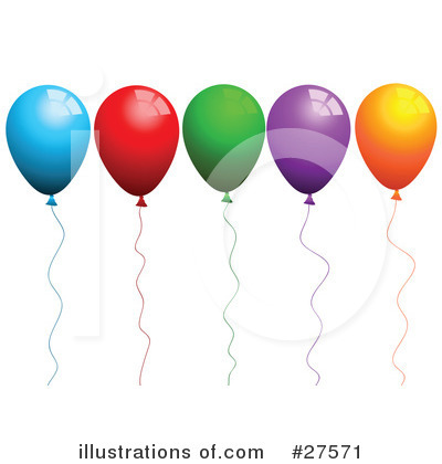 Party Balloons Clipart #27571 by KJ Pargeter