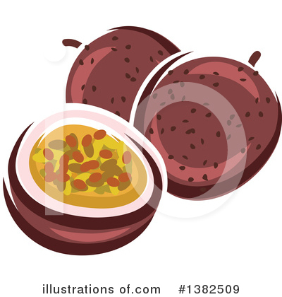 Royalty-Free (RF) Passion Fruit Clipart Illustration by Vector Tradition SM - Stock Sample #1382509