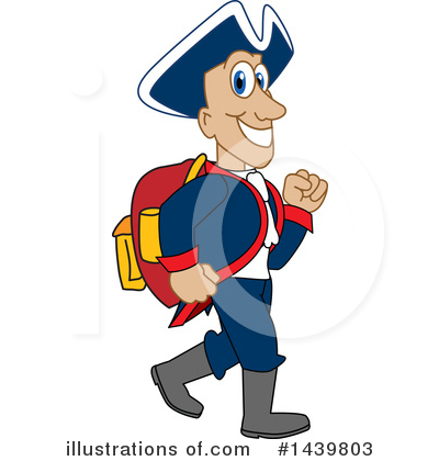 Royalty-Free (RF) Patriot Mascot Clipart Illustration by Mascot Junction - Stock Sample #1439803