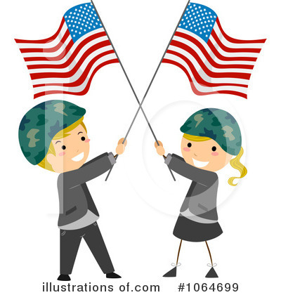 American Flag Clipart #1064699 by BNP Design Studio