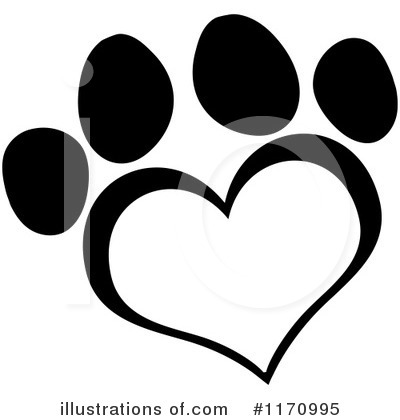 Royalty-Free (RF) Paw Print Clipart Illustration by Hit Toon - Stock Sample #1170995