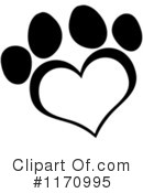 Paw Print Clipart #1170995 by Hit Toon