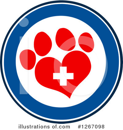 Royalty-Free (RF) Paw Print Clipart Illustration by Hit Toon - Stock Sample #1267098