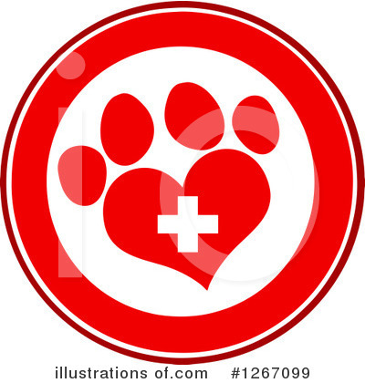 Royalty-Free (RF) Paw Print Clipart Illustration by Hit Toon - Stock Sample #1267099