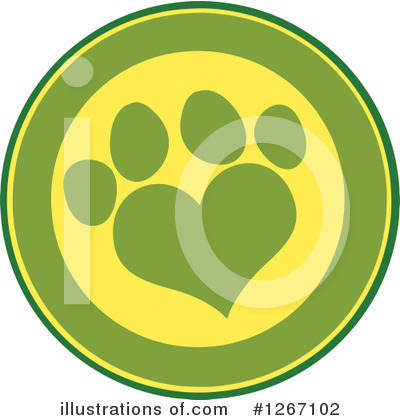 Royalty-Free (RF) Paw Print Clipart Illustration by Hit Toon - Stock Sample #1267102