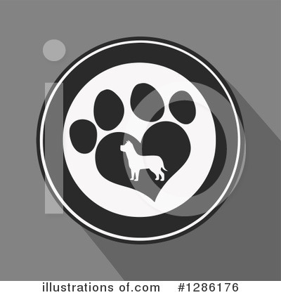 Royalty-Free (RF) Paw Print Clipart Illustration by Hit Toon - Stock Sample #1286176