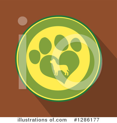 Royalty-Free (RF) Paw Print Clipart Illustration by Hit Toon - Stock Sample #1286177