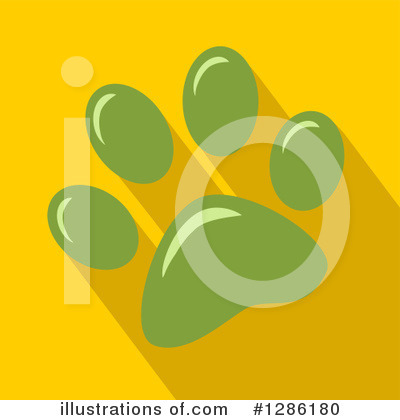 Royalty-Free (RF) Paw Print Clipart Illustration by Hit Toon - Stock Sample #1286180