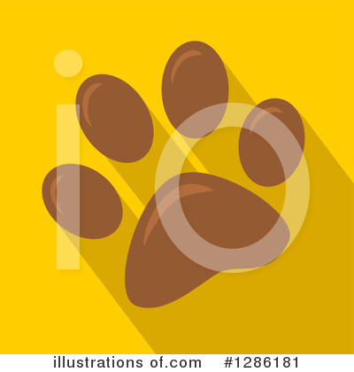 Royalty-Free (RF) Paw Print Clipart Illustration by Hit Toon - Stock Sample #1286181