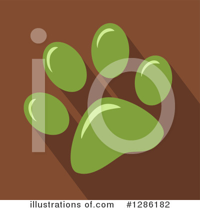 Royalty-Free (RF) Paw Print Clipart Illustration by Hit Toon - Stock Sample #1286182