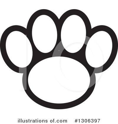 Paw Print Clipart #1306397 by Lal Perera