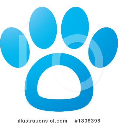 Royalty-Free (RF) Paw Print Clipart Illustration by Lal Perera - Stock Sample #1306398
