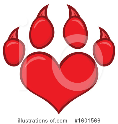 Royalty-Free (RF) Paw Print Clipart Illustration by Hit Toon - Stock Sample #1601566