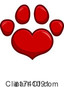 Paw Print Clipart #1741091 by Hit Toon