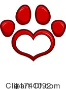 Paw Print Clipart #1741092 by Hit Toon