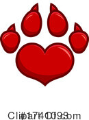 Paw Print Clipart #1741093 by Hit Toon