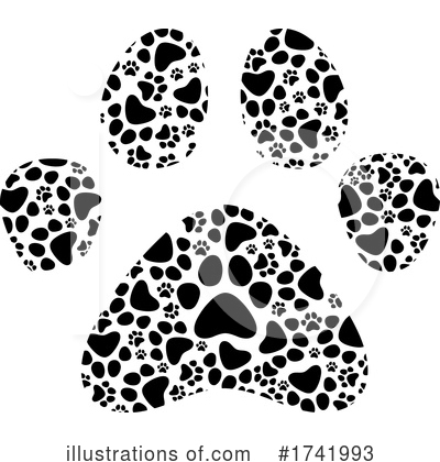 Paw Prints Clipart #1741993 by Hit Toon