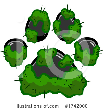Paw Prints Clipart #1742000 by Hit Toon