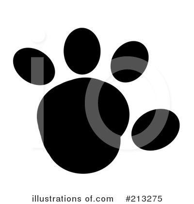 Royalty-Free (RF) Paw Print Clipart Illustration by Hit Toon - Stock Sample #213275