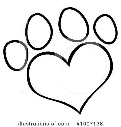 Royalty-Free (RF) Paw Prints Clipart Illustration by Hit Toon - Stock Sample #1097138