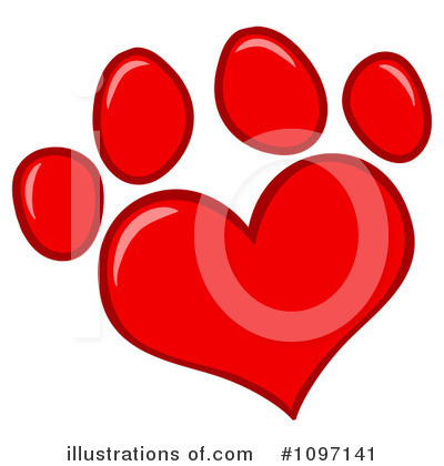 Royalty-Free (RF) Paw Prints Clipart Illustration by Hit Toon - Stock Sample #1097141