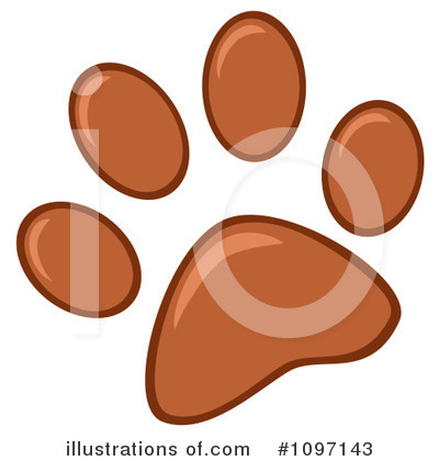 Royalty-Free (RF) Paw Prints Clipart Illustration by Hit Toon - Stock Sample #1097143