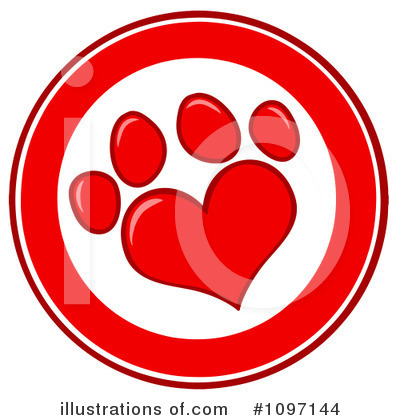 Royalty-Free (RF) Paw Prints Clipart Illustration by Hit Toon - Stock Sample #1097144