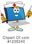 Pc Computer Mascot Clipart #1235240 by Mascot Junction