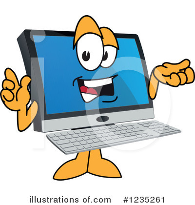 Pc Computer Mascot Clipart #1235261 by Toons4Biz