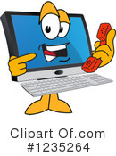 Pc Computer Mascot Clipart #1235264 by Mascot Junction