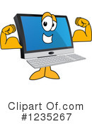 Pc Computer Mascot Clipart #1235267 by Mascot Junction