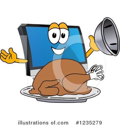 Royalty-Free (RF) Pc Computer Mascot Clipart Illustration by Mascot Junction - Stock Sample #1235279