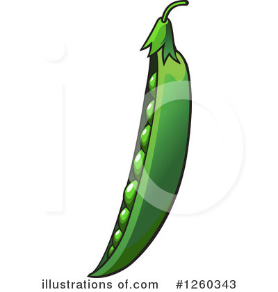 Pea Pod Clipart #1260343 by Vector Tradition SM