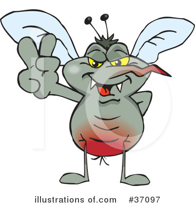 Mosquito Clipart #37097 by Dennis Holmes Designs