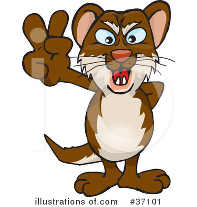 Weasel Clipart #37101 by Dennis Holmes Designs