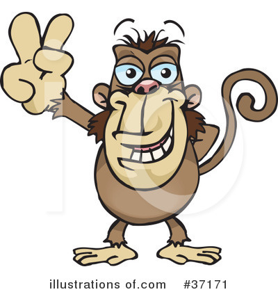 Monkey Clipart #37171 by Dennis Holmes Designs