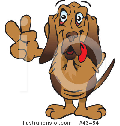 Bloodhound Clipart #43484 by Dennis Holmes Designs
