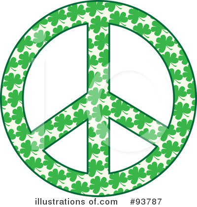 Royalty-Free (RF) Peace Symbol Clipart Illustration by Maria Bell - Stock Sample #93787
